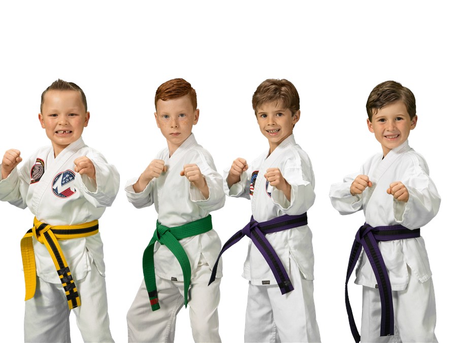 Juniors students in uniform at Bares Taekwondo Fitness in Tyler, TX