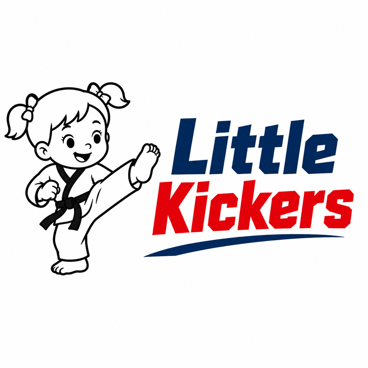 Little Kickers shirt design with a girl in a uniform